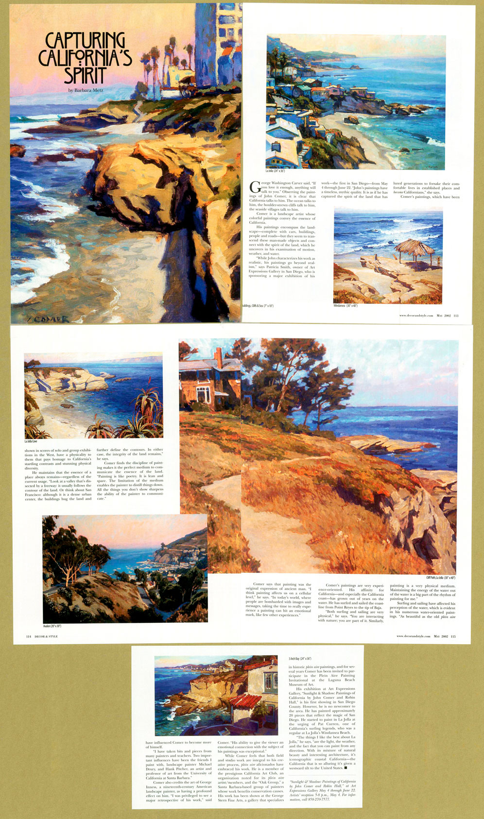 Capturing California's Spirit magazine article